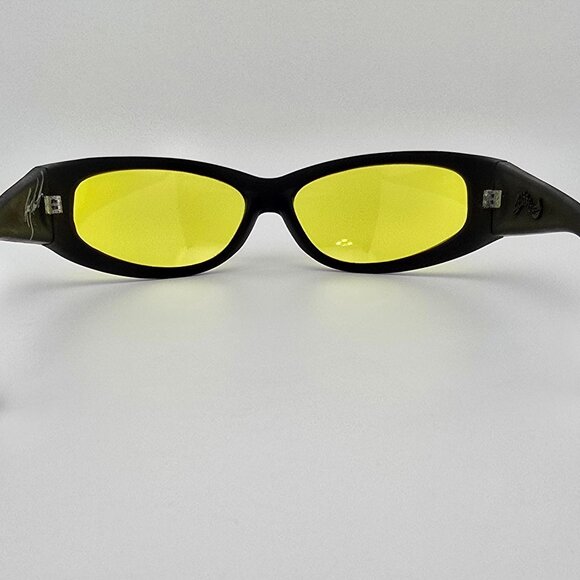 *SOLD* Arnette Catfish Gen 1 Signature Matte Black Frame Yellow Lens Sunglasses - Picture 4 of 13